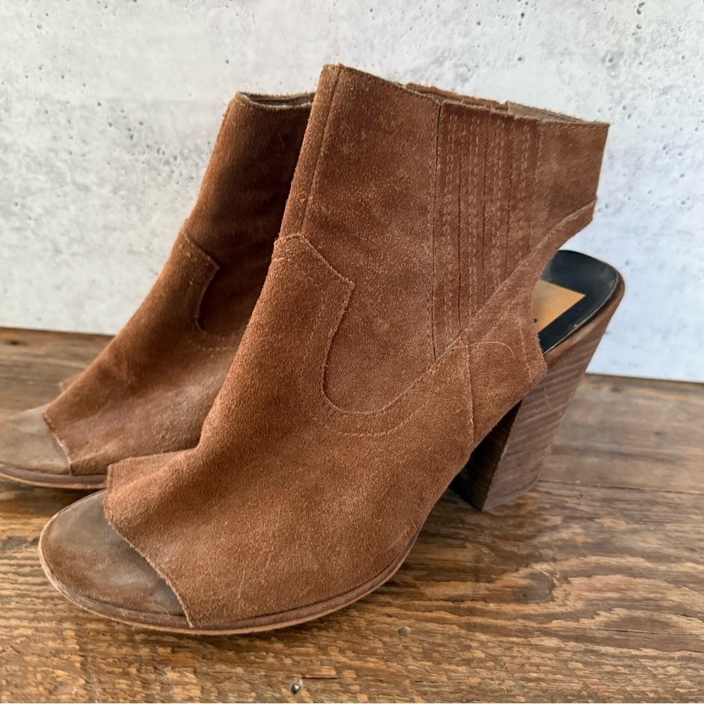 Dolce Vita Brown Suede Open-Toe Cutout Booties – Size 10 *final price* - Picture 5 of 5